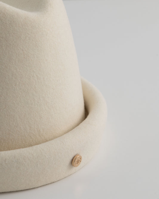 Russian Pillbox Hat - Ivory
