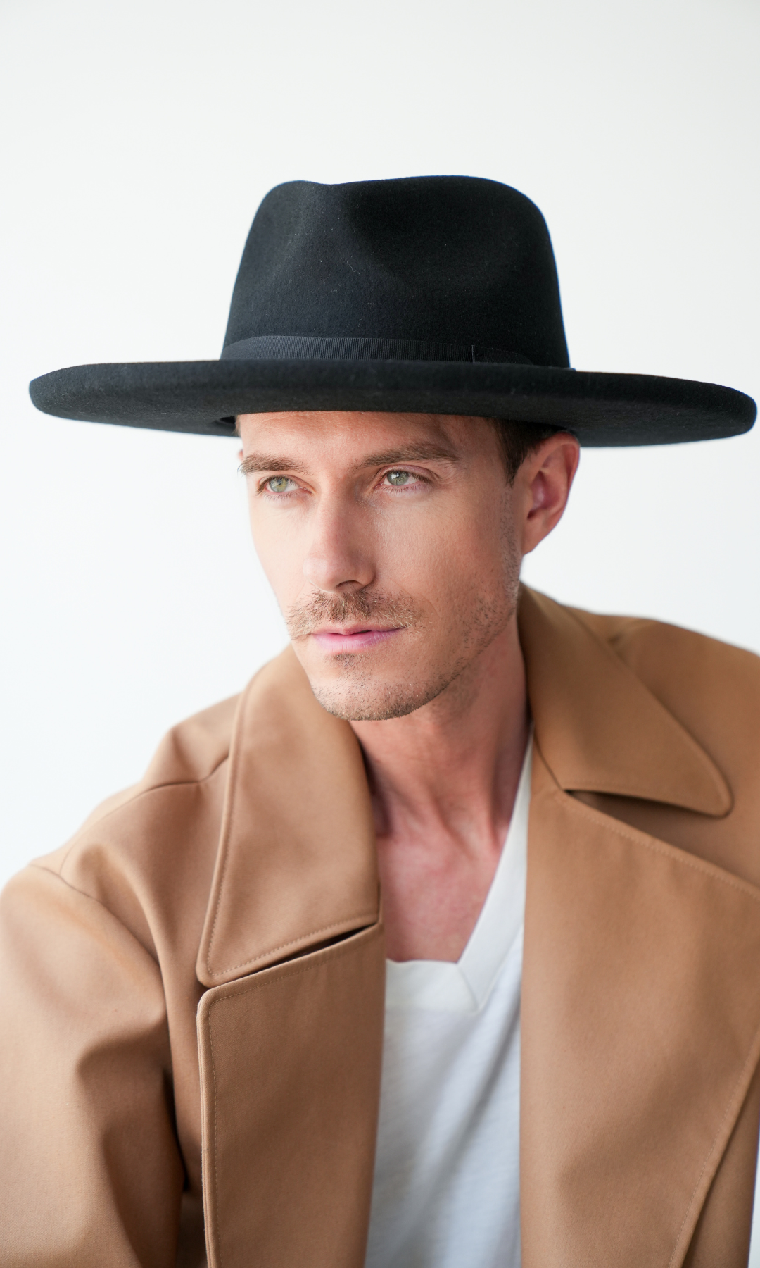 Galilee Rancher Unisex Fedora Hat - Black 55 Small