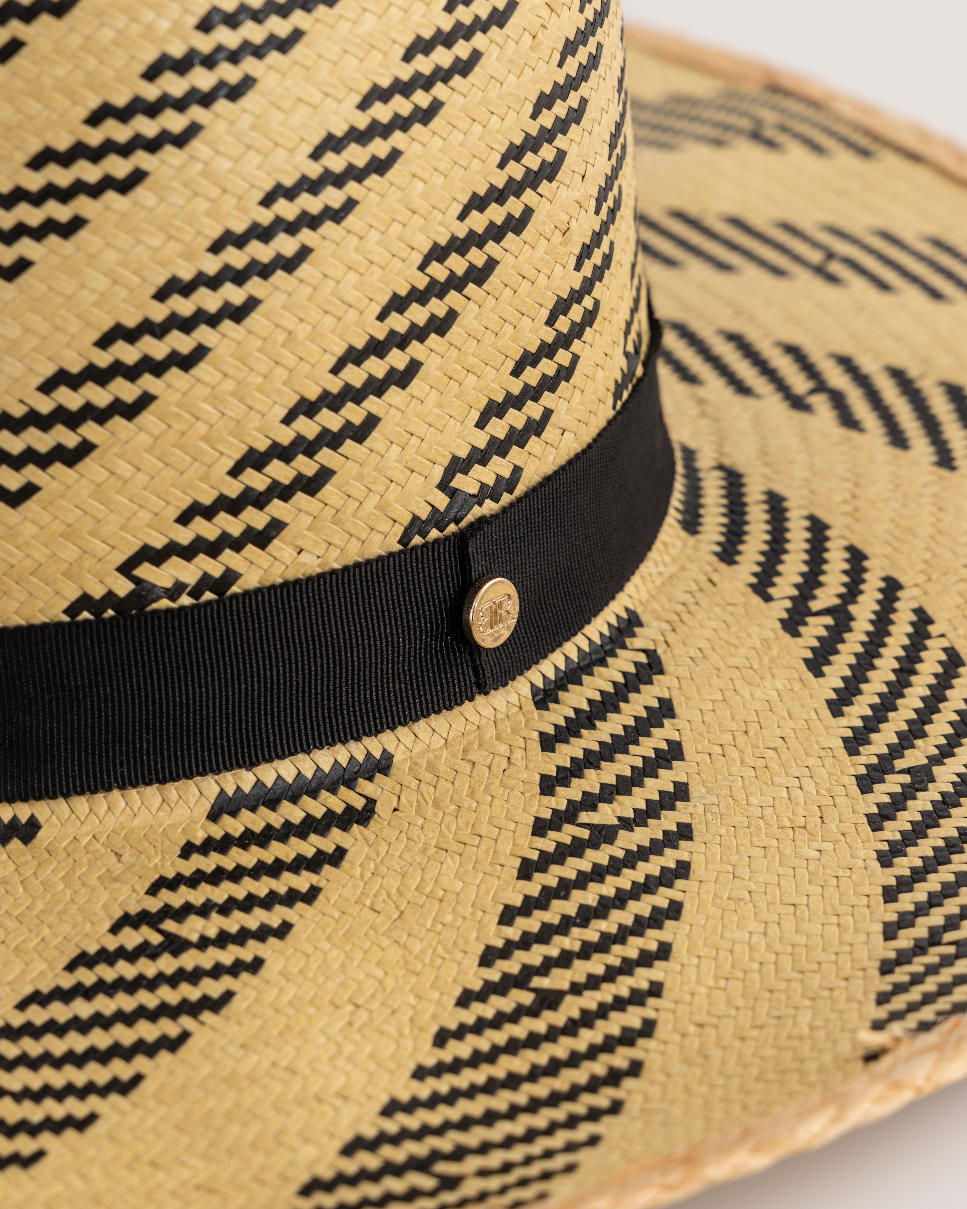 Born To Roam Rosewood Fedora Straw Hat with wide brim and woven straw texture, stylish accessory for sunny outdoor wear.