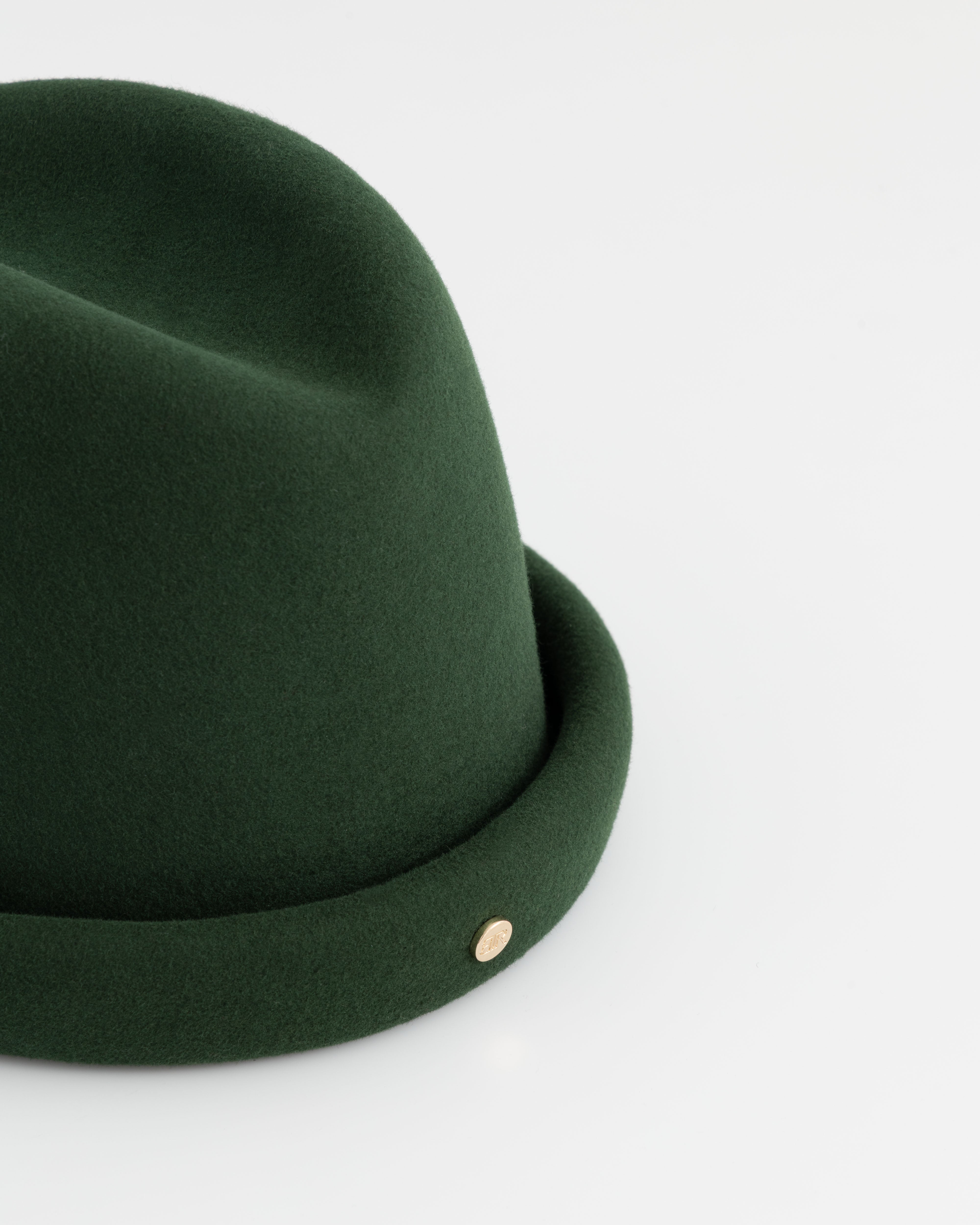 Russian Pillbox Hat - Hunter Green