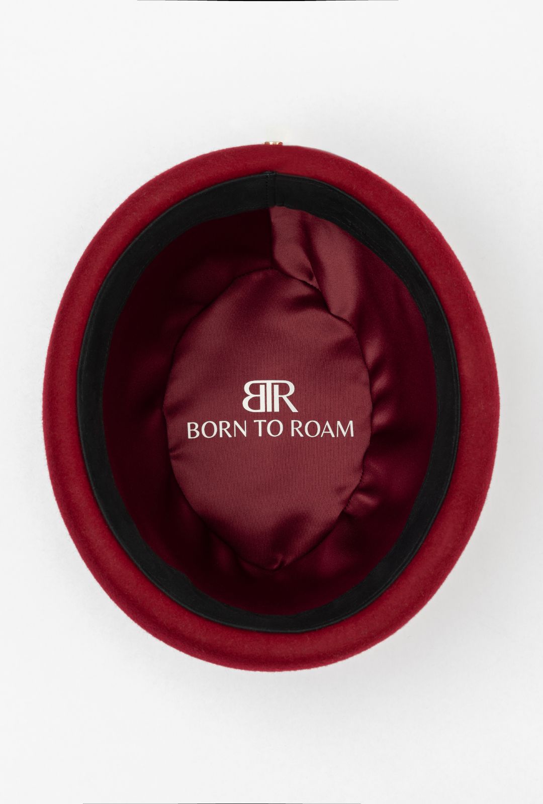 Russian Pillbox Hat - Cranberry