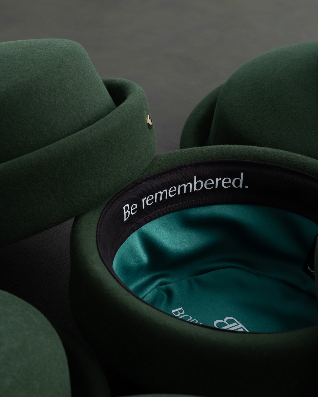 London Pillbox Hat - Hunter Green