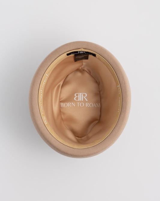 London Pillbox Hat - Nude