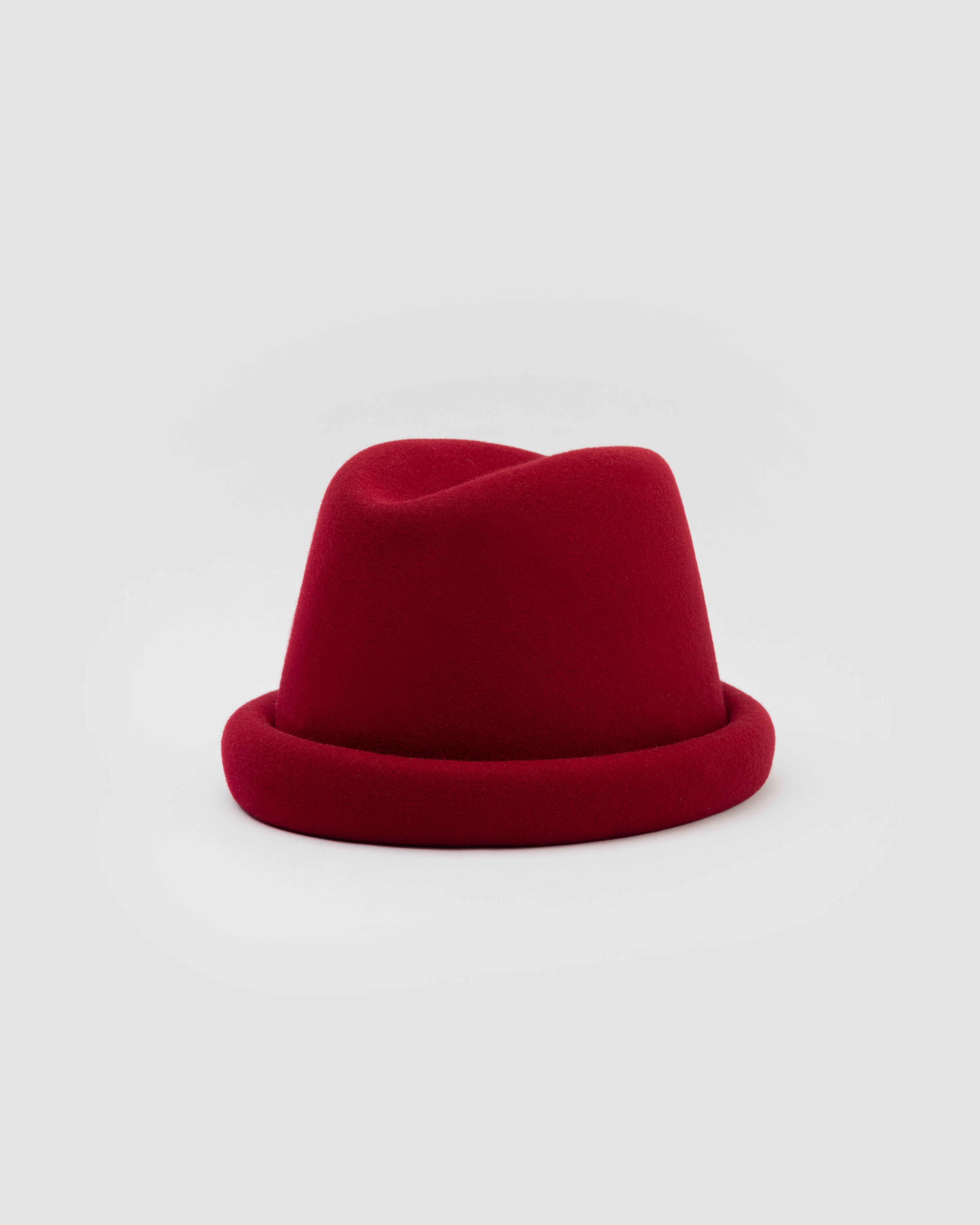 Russian Pillbox Hat - Cranberry