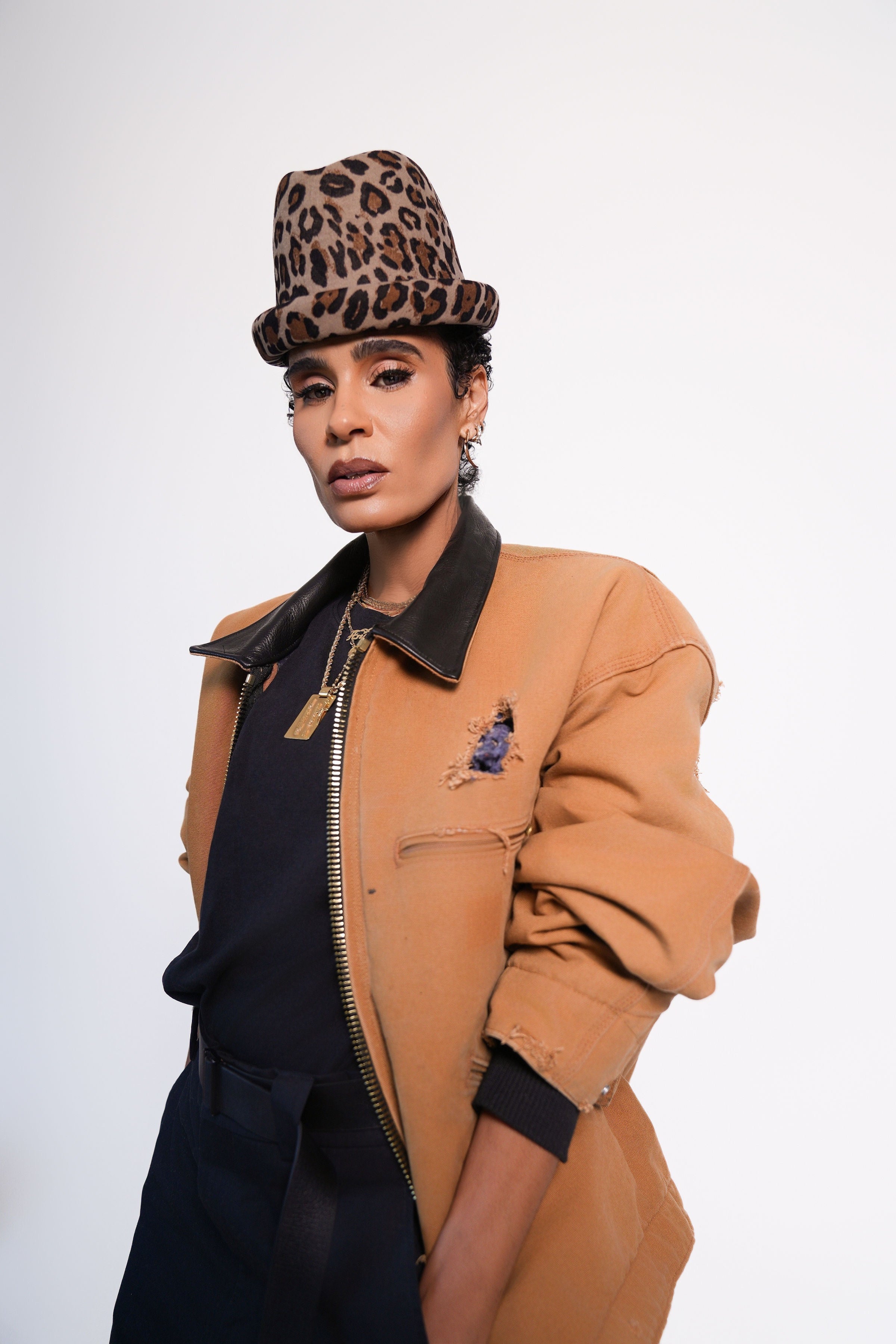 Russian Pillbox Hat - Leopard