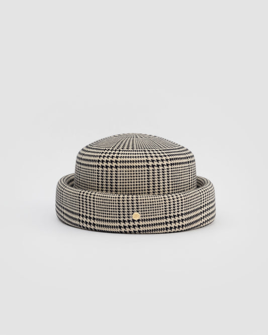 London Pillbox Hat - Glen Plaid
