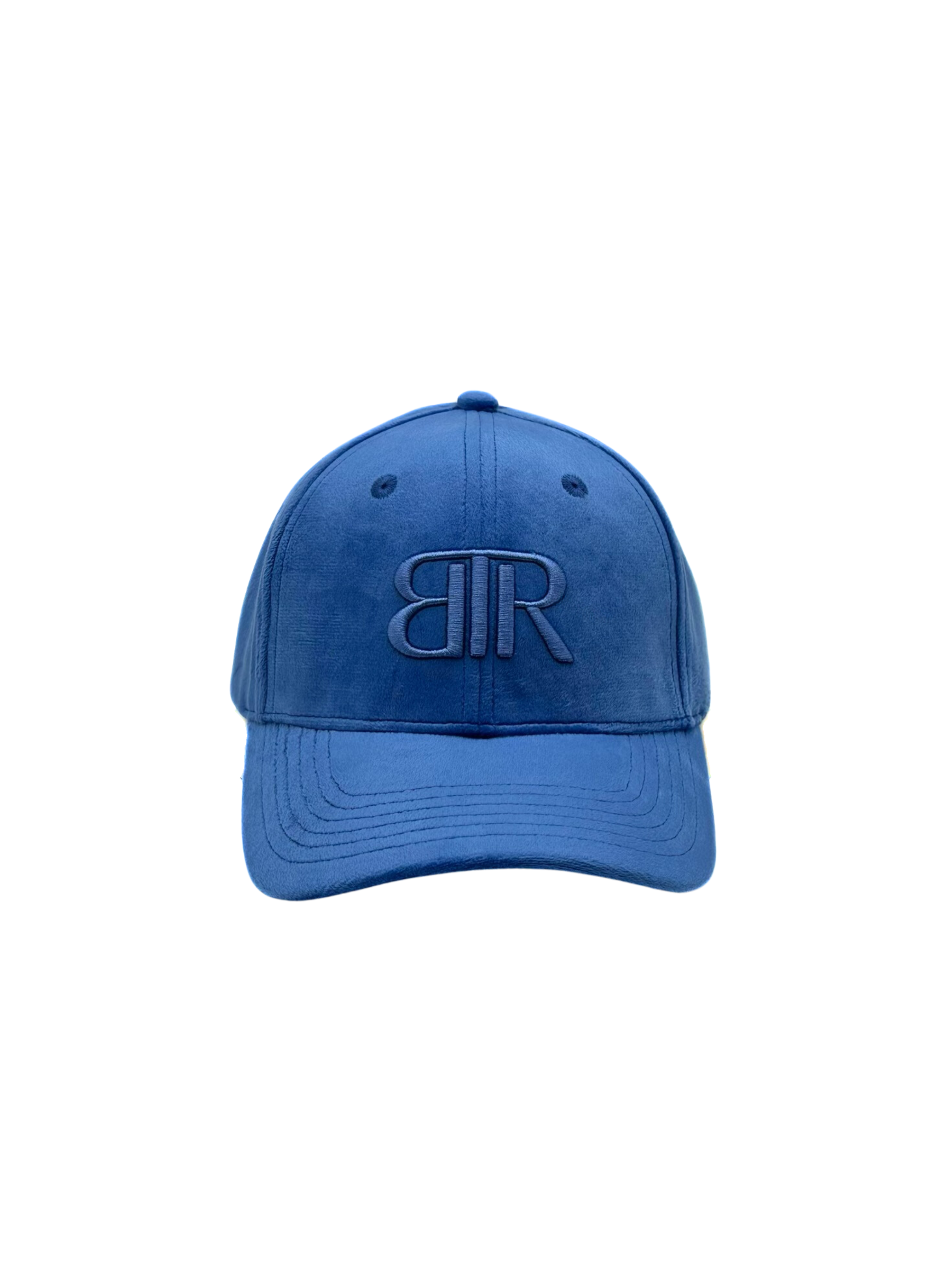 stylish blue bronx velvet baseball cap