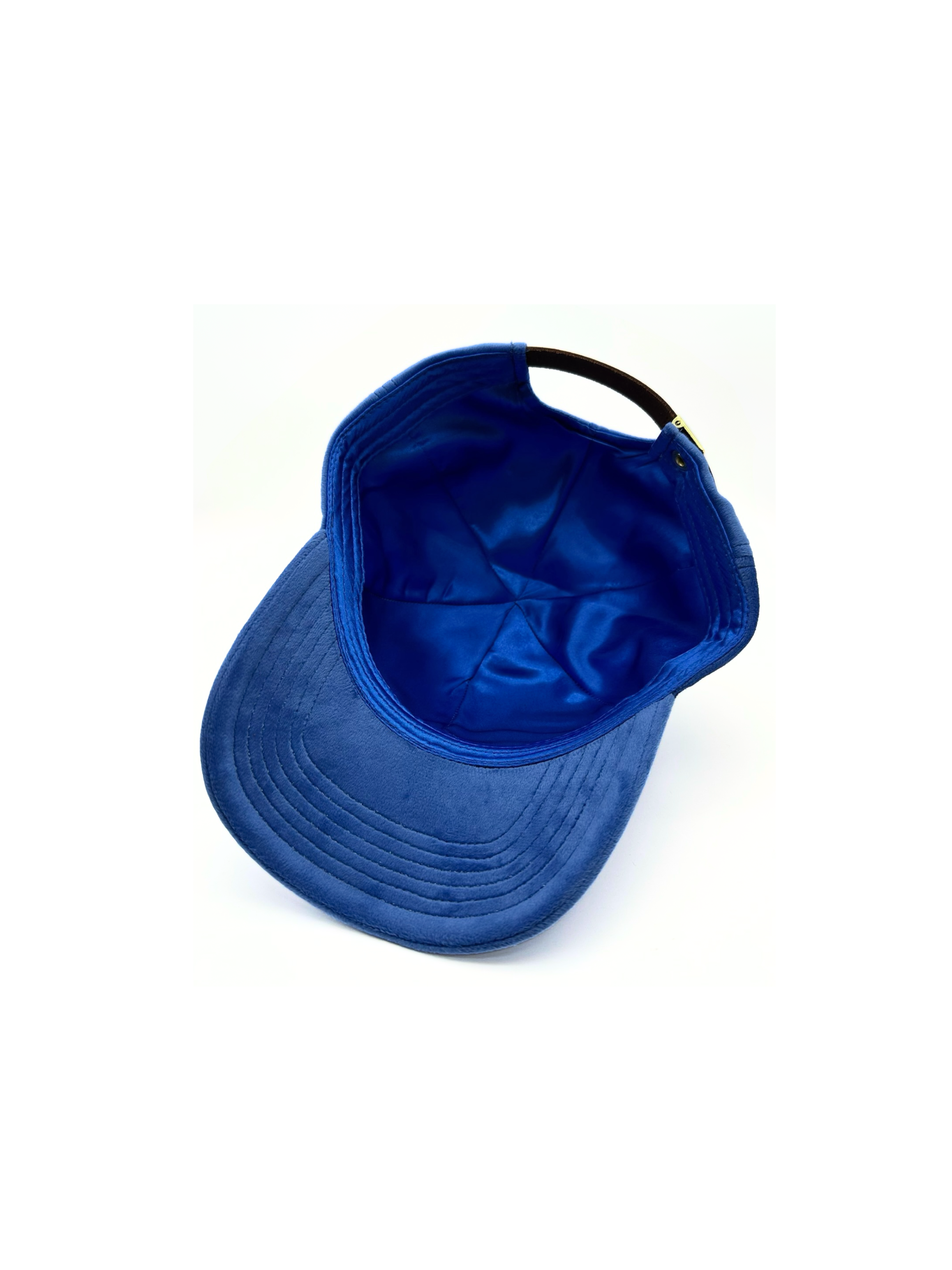 trendy bronx velvet baseball cap in blue