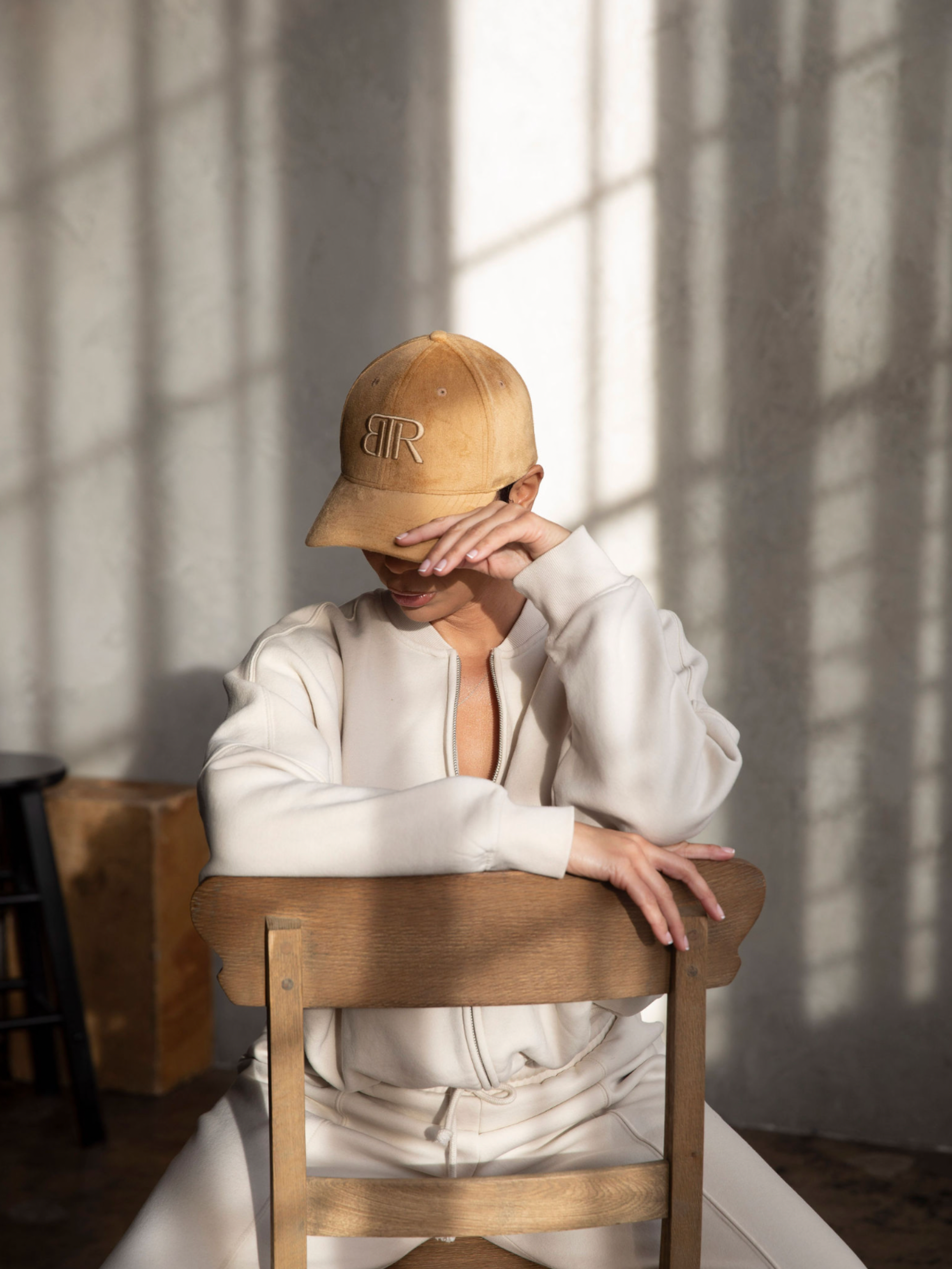 Velvet top baseball hat