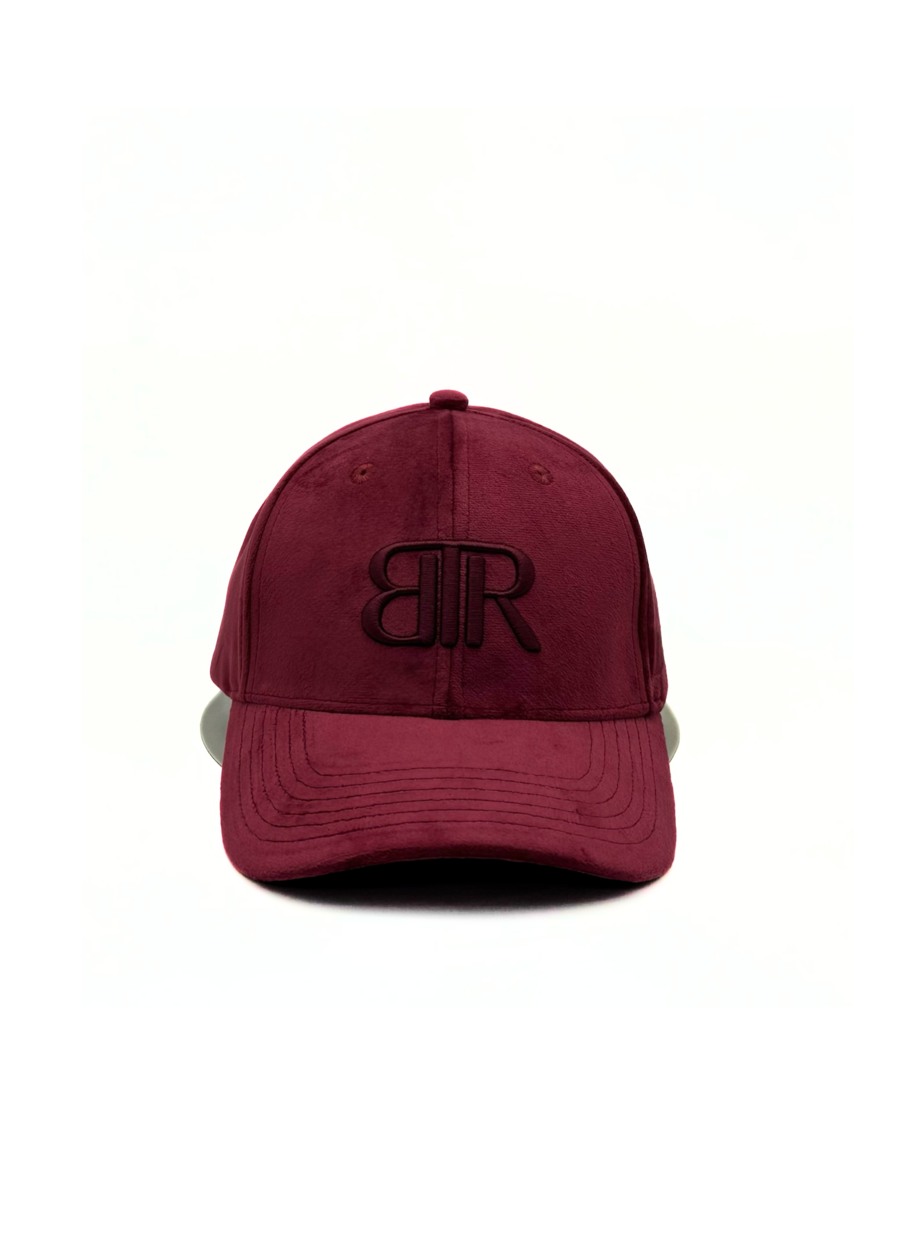 stylish burgundy bronx velvet baseball cap