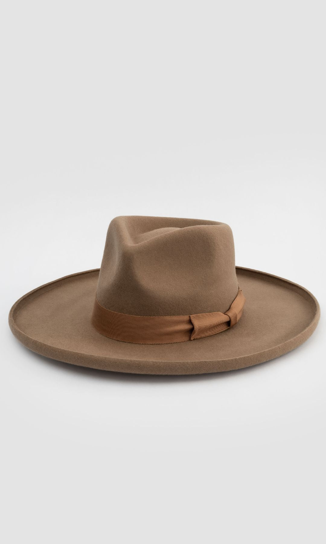 Born To Roam Galilee Rancher unisex fedora hat in Pecan, featuring a stylish wide brim and classic design for versatile wear.