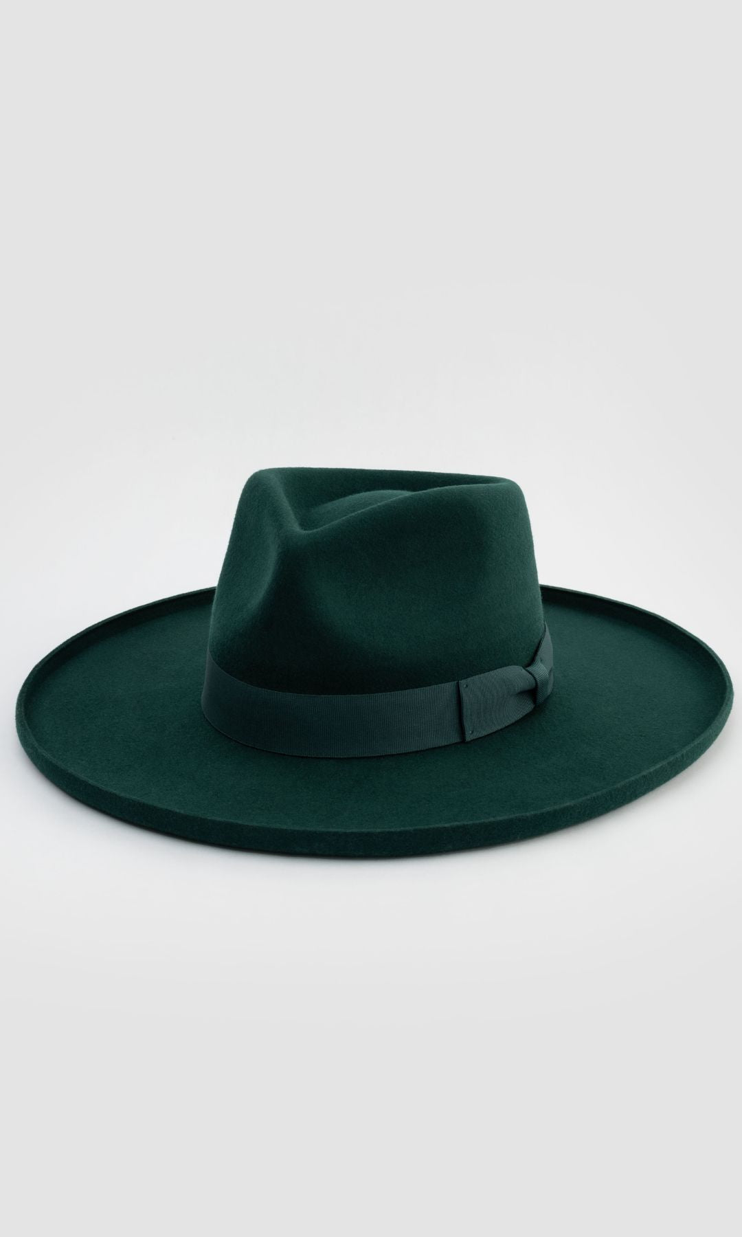 Born To Roam Galilee Rancher unisex fedora hat in forest green, stylish accessory with a classic wide brim and durable design.