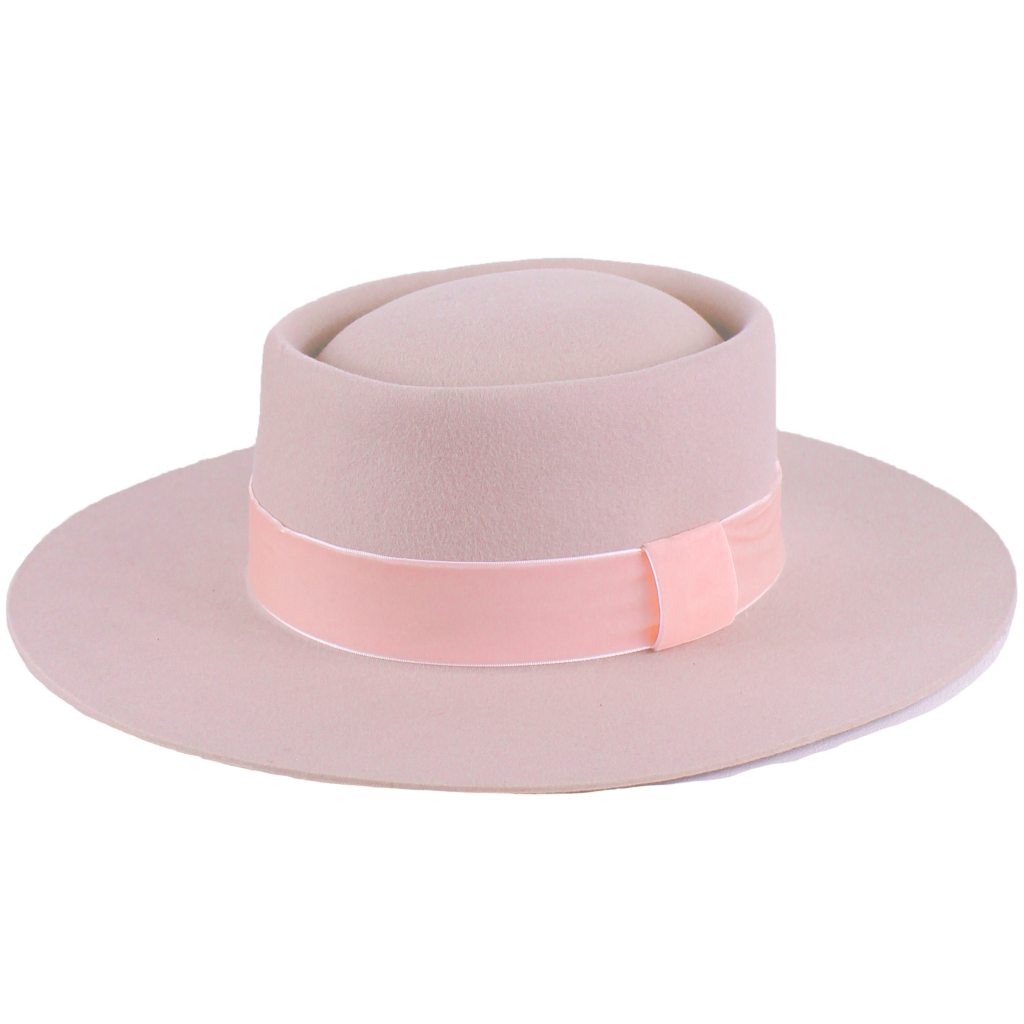 Soft blush kayo boater hat