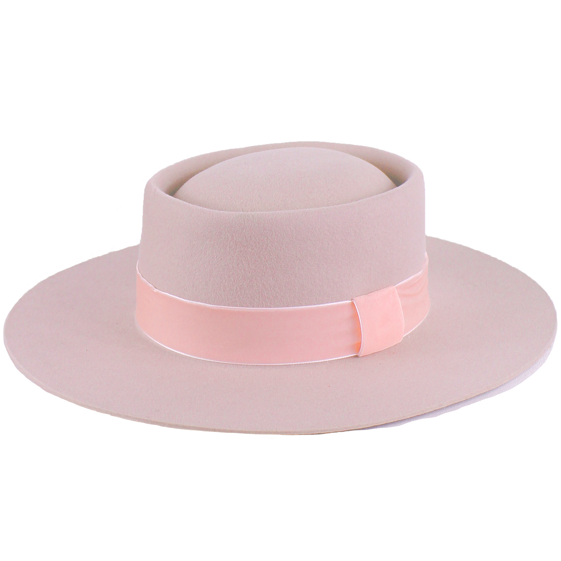 Soft blush kayo boater hat