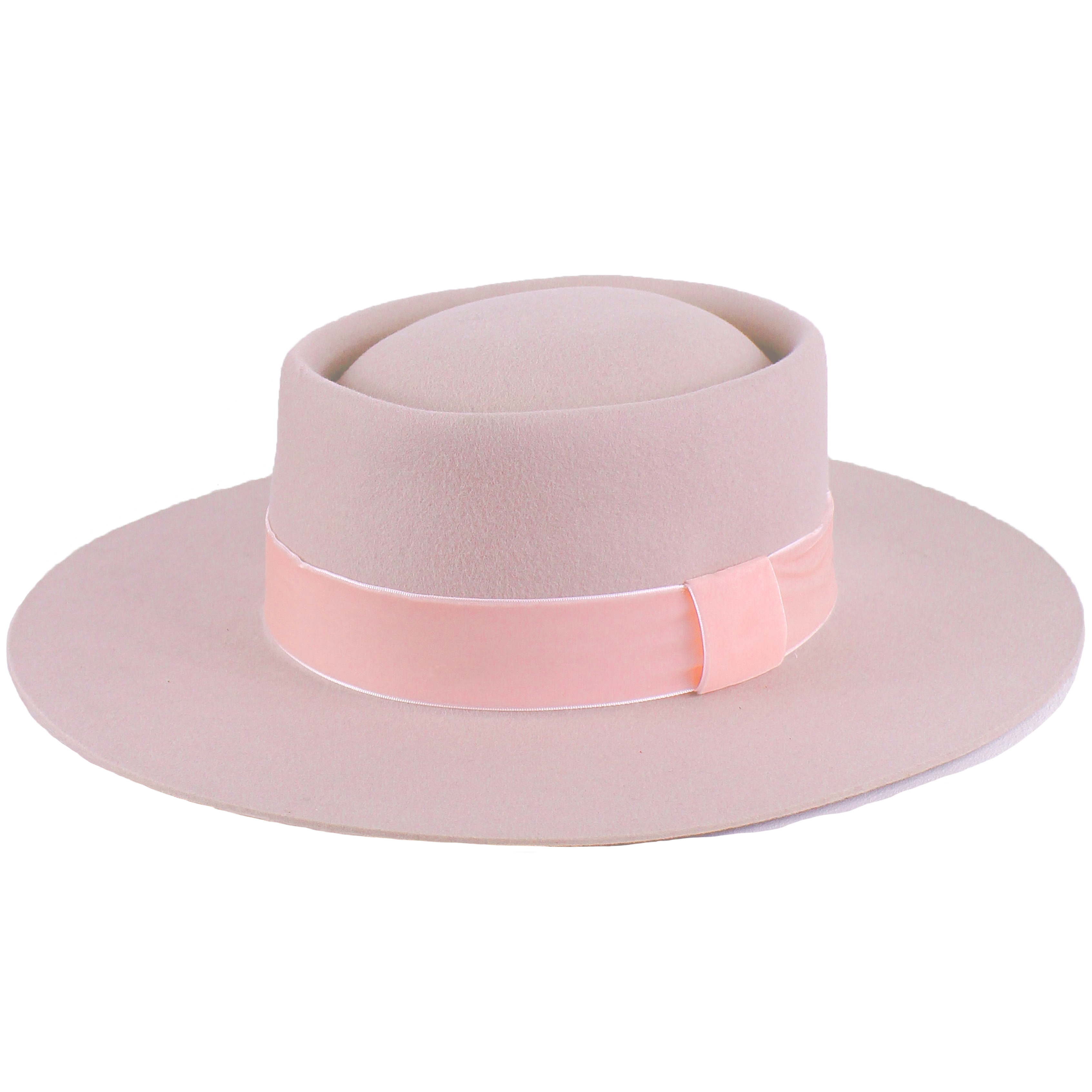Kayo Boater Hat - Blush Pink