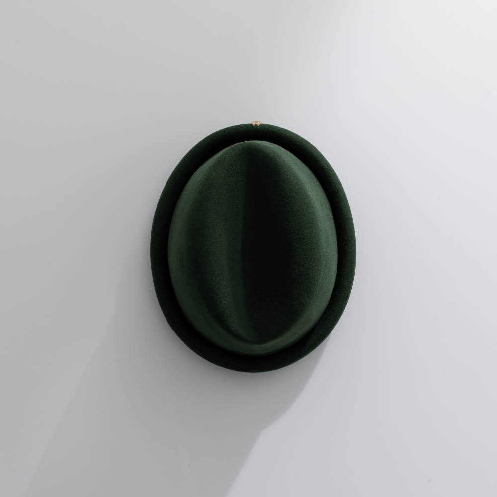Russian Pillbox Hat - Hunter Green