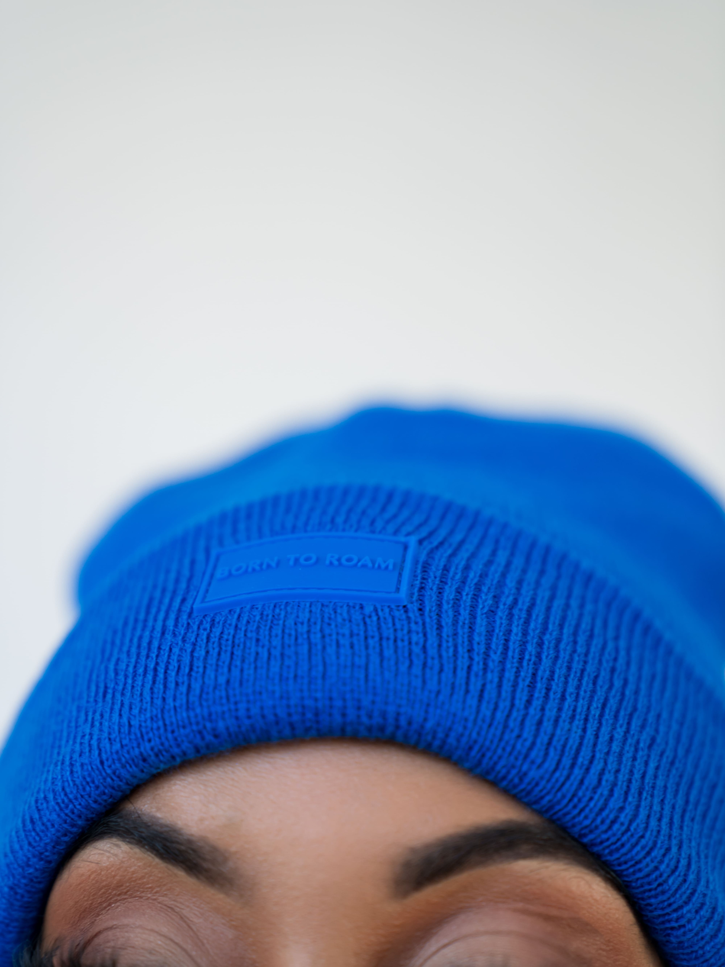 Vail Knit Beanie in Cobalt Blue