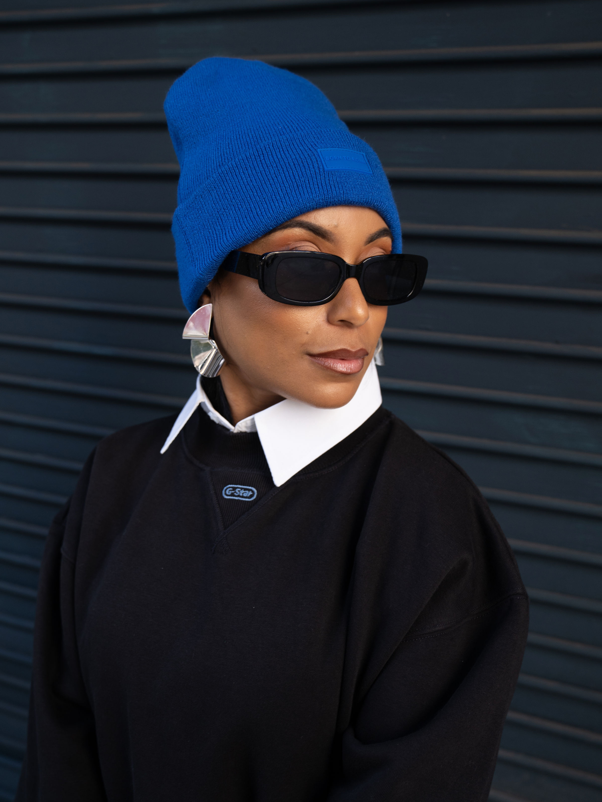 Vail Knit Beanie in Cobalt Blue