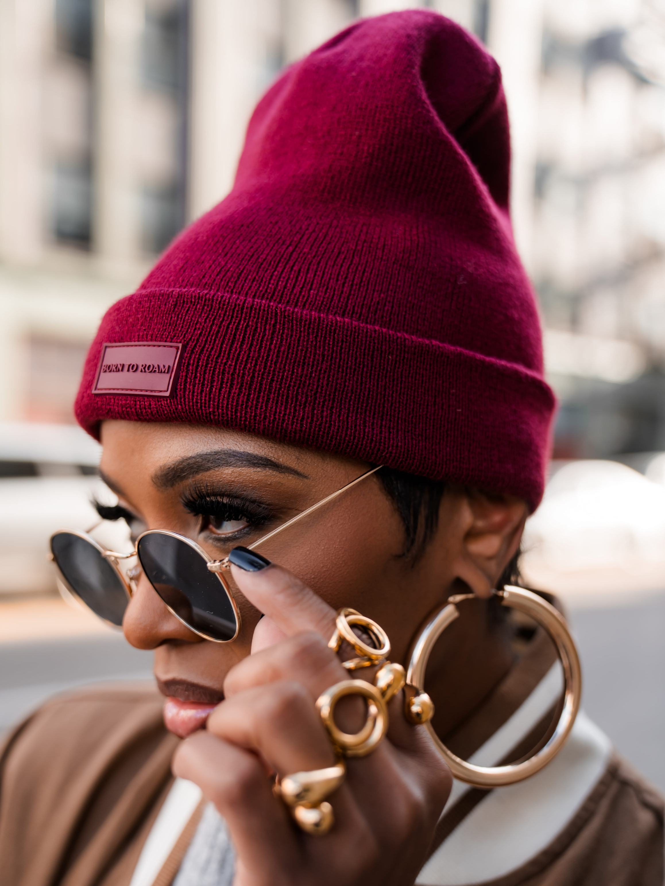 Vail Knit Beanie - Burgundy