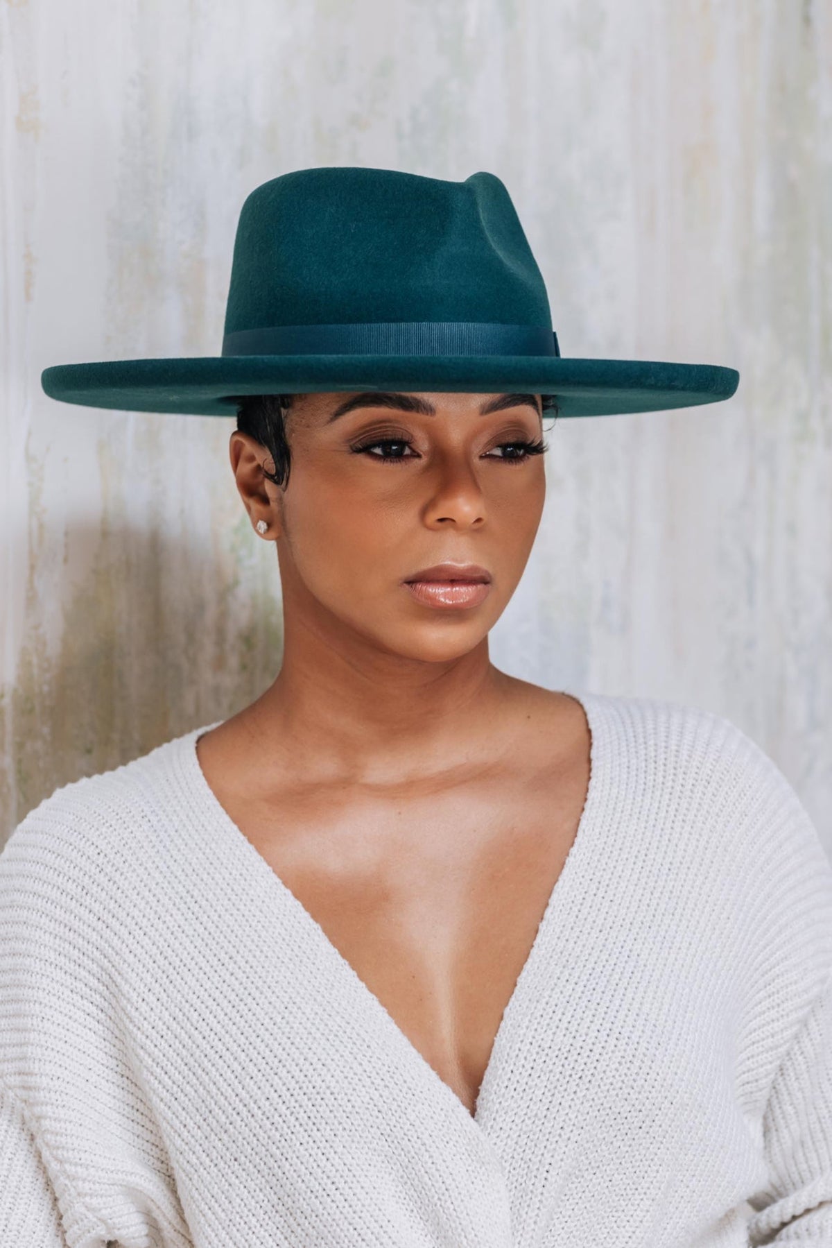 Born To Roam Galilee Rancher Unisex Fedora Hat in forest green, stylish accessory with a classic brim and comfortable fit.