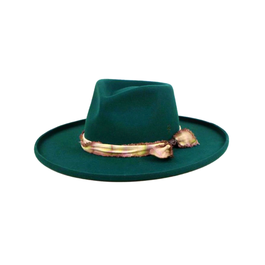 Forest Green Rancher Fedora Hat Galilee