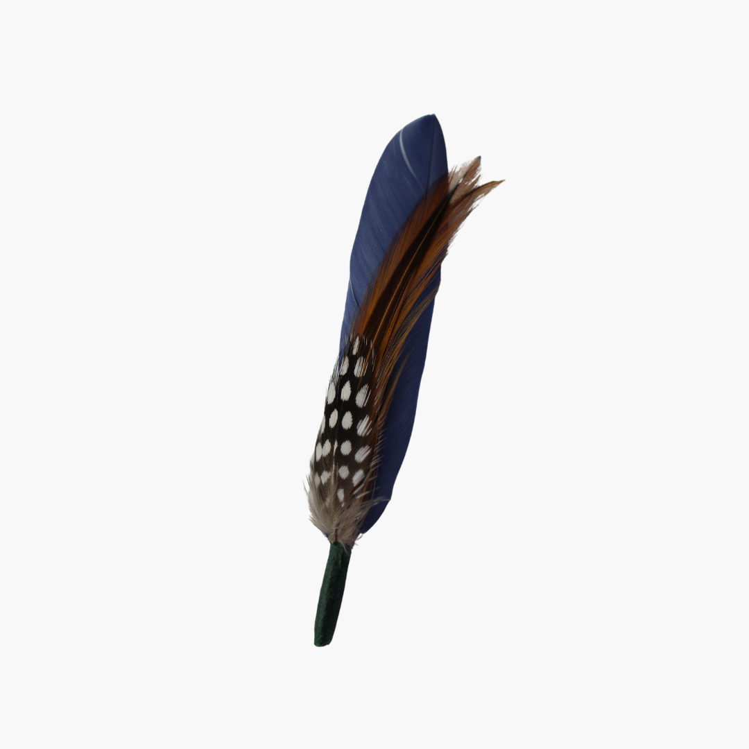 stand out with camel hat feather