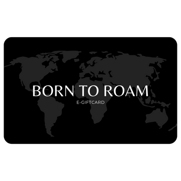 Born To Roam gift card for e-gift, featuring the Born To Roam logo and social-themed design on a digital card.