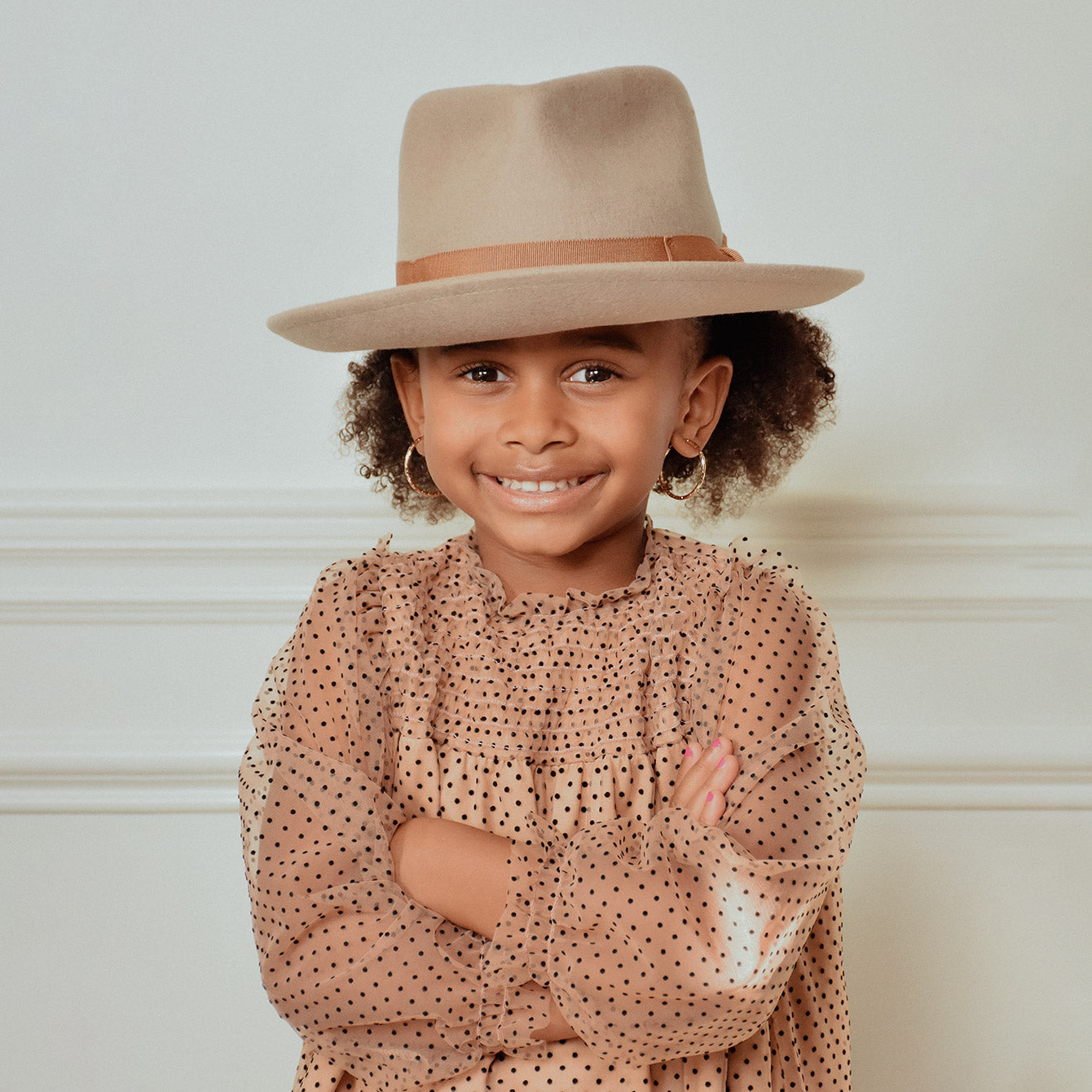 Kids Brown Fedora Hat Galilee