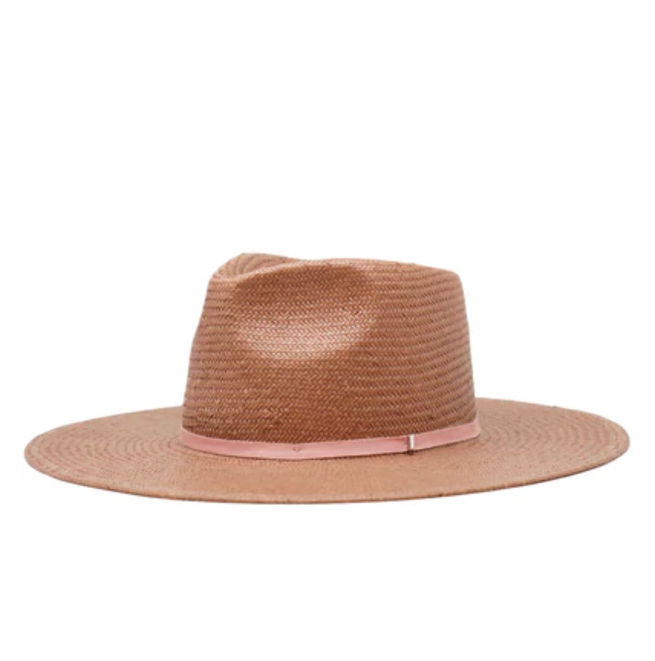 rose pink straw rancher hat