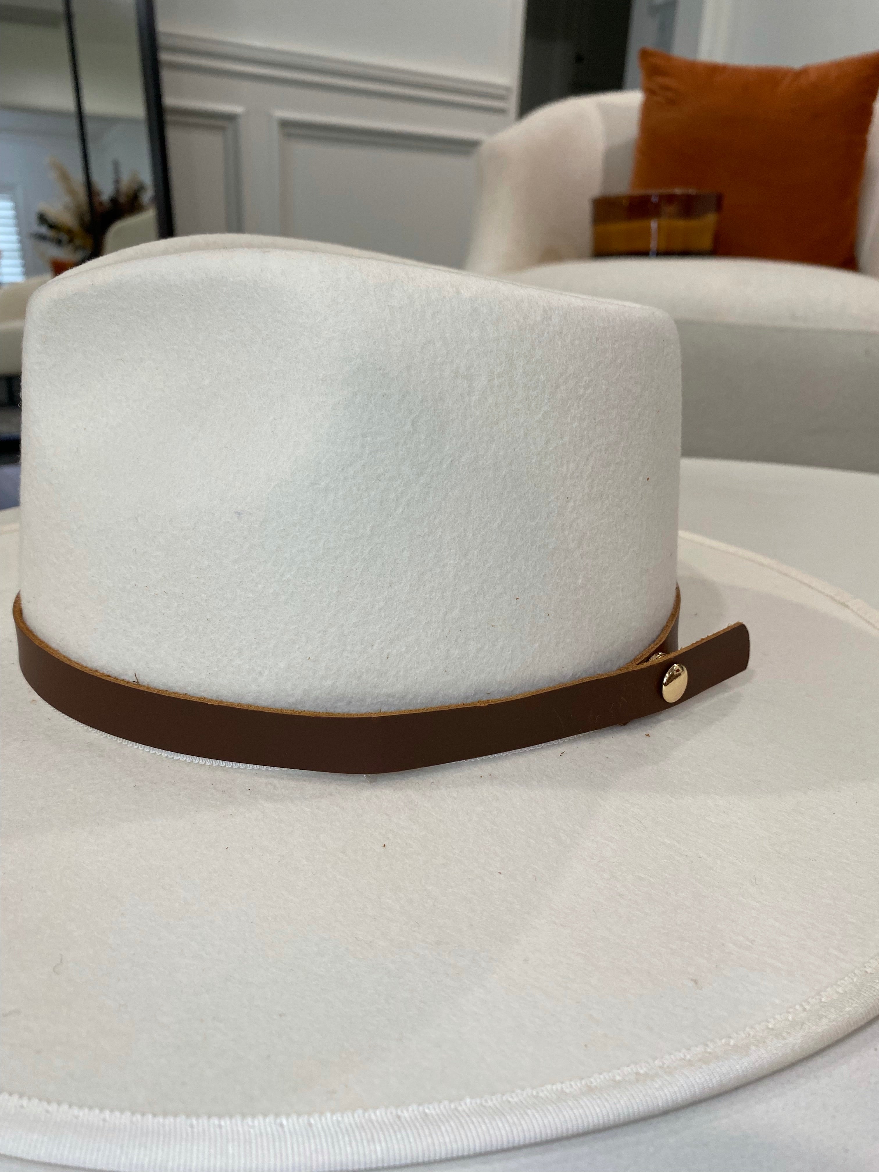 Brown Leather Hat Band for Effortless Style