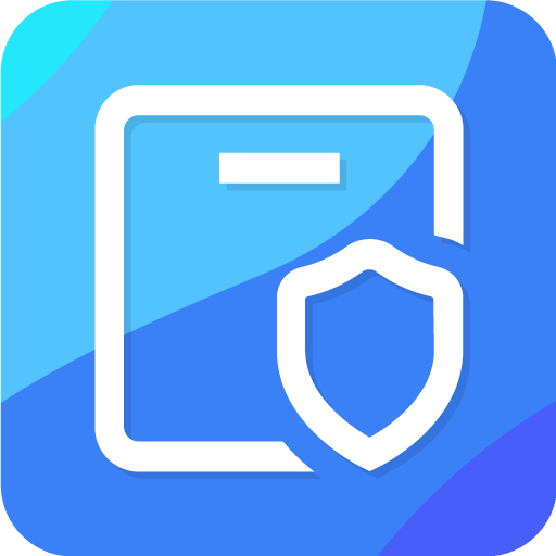 SimplyInsurance shipping protection warranty icon with shield and package graphics, illustrating product coverage for shipped items.